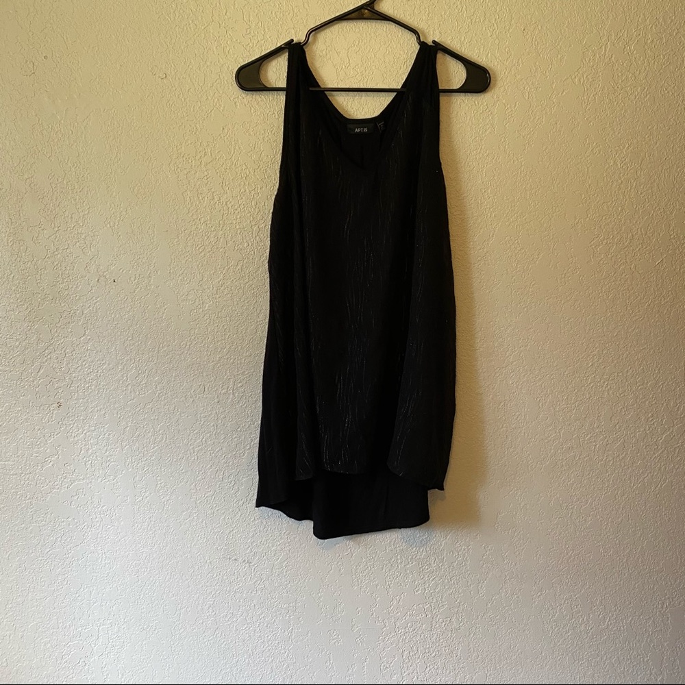 Black sparkle tank loose fit